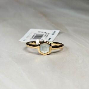 NWT Kendra Scott Davie Band Ring 18k Gold Vermeil Blue Stone Size 6